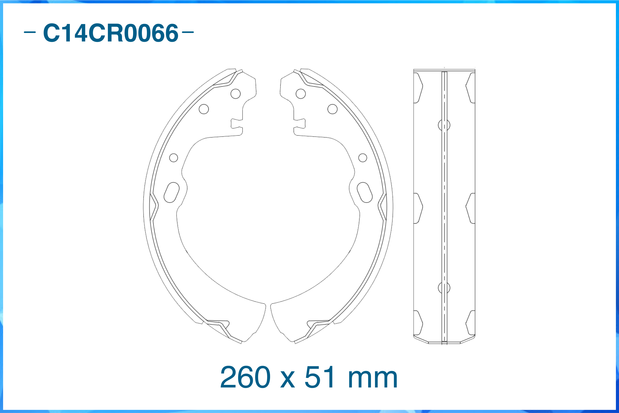 Колодки тормозные барабанные - CWORKS C14CR0066