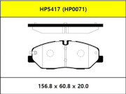 Колодки тормозные дисковые передние hyundai hd35/h350 17- - HSB HP5417