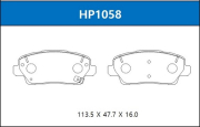 Колодки тормозные дисковые передние KIA picanto (ja), 03/17 - - HSB HP1058