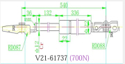 Амортизатор багажника v21-61737 - JETT V2161737