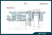 Шрус внешний v41-1048 ABS - JETT V411048ABS