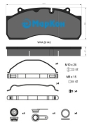 Колодки тормозные FR RR, - Markon 31050300
