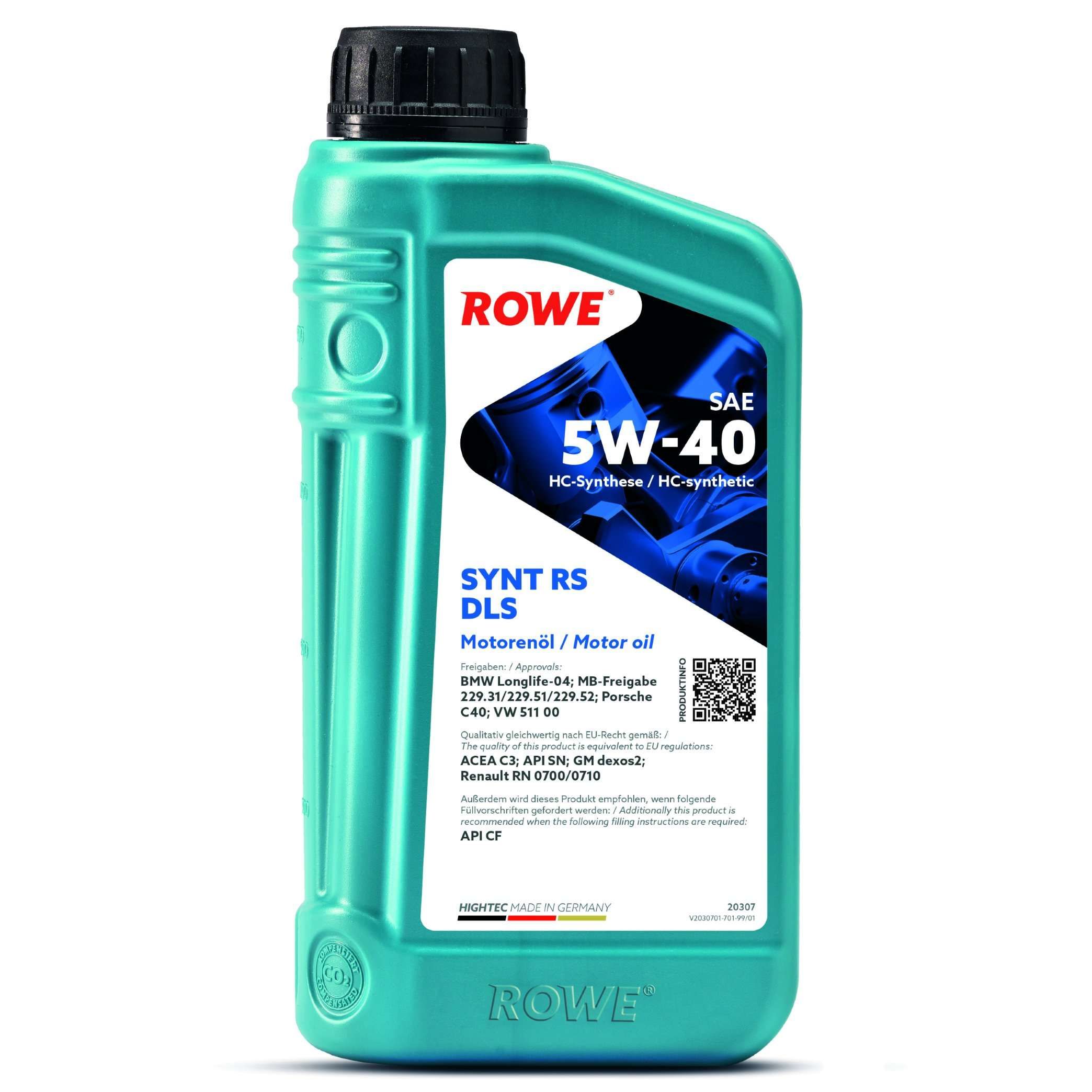Масло моторное hightec synt RS DLS SAE 5w-40 (1 л.) - ROWE 20307001099
