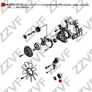 Ролик ремня приводного ssang yong 2.0 2.7 дизель actyon kyron rexton - ZZVF GRA19740