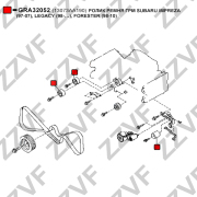 Ролик ремня ГРМ subaru 2.0 2.5 бензин impreza/legacy/forester - ZZVF GRA32052