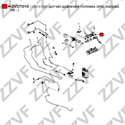 Датчик давления топлива opel insignia (08) - ZZVF ZVDT010