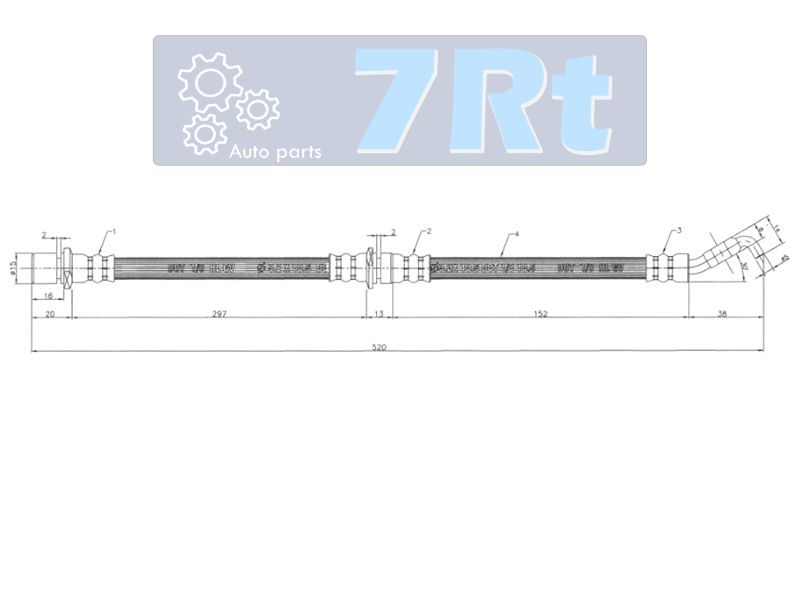 Шланг тормозной передний (Таиланд) subaru impreza/forester wrx/sti 96- RH - 7RT DRA17147
