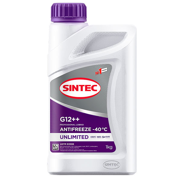 Антифриз Unlimited фиолетовый g12++ (-40) 1кг - SINTEC 990565