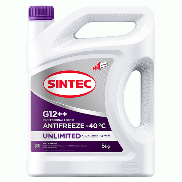 Антифриз Unlimited фиолетовый g12++ (-40) 5кг - SINTEC 990566