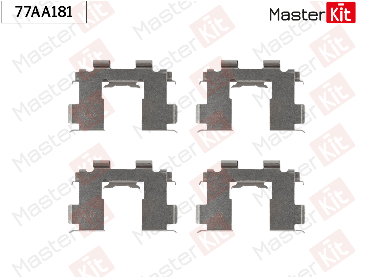 Ремкомплект крепления тормозных колодок - Master KiT 77AA181