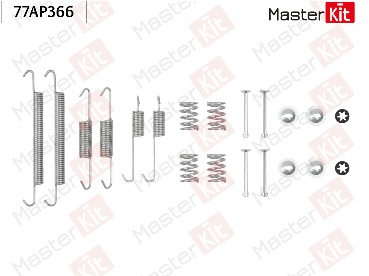 Ремкомплект крепления тормозных колодок - Master KiT 77AP366