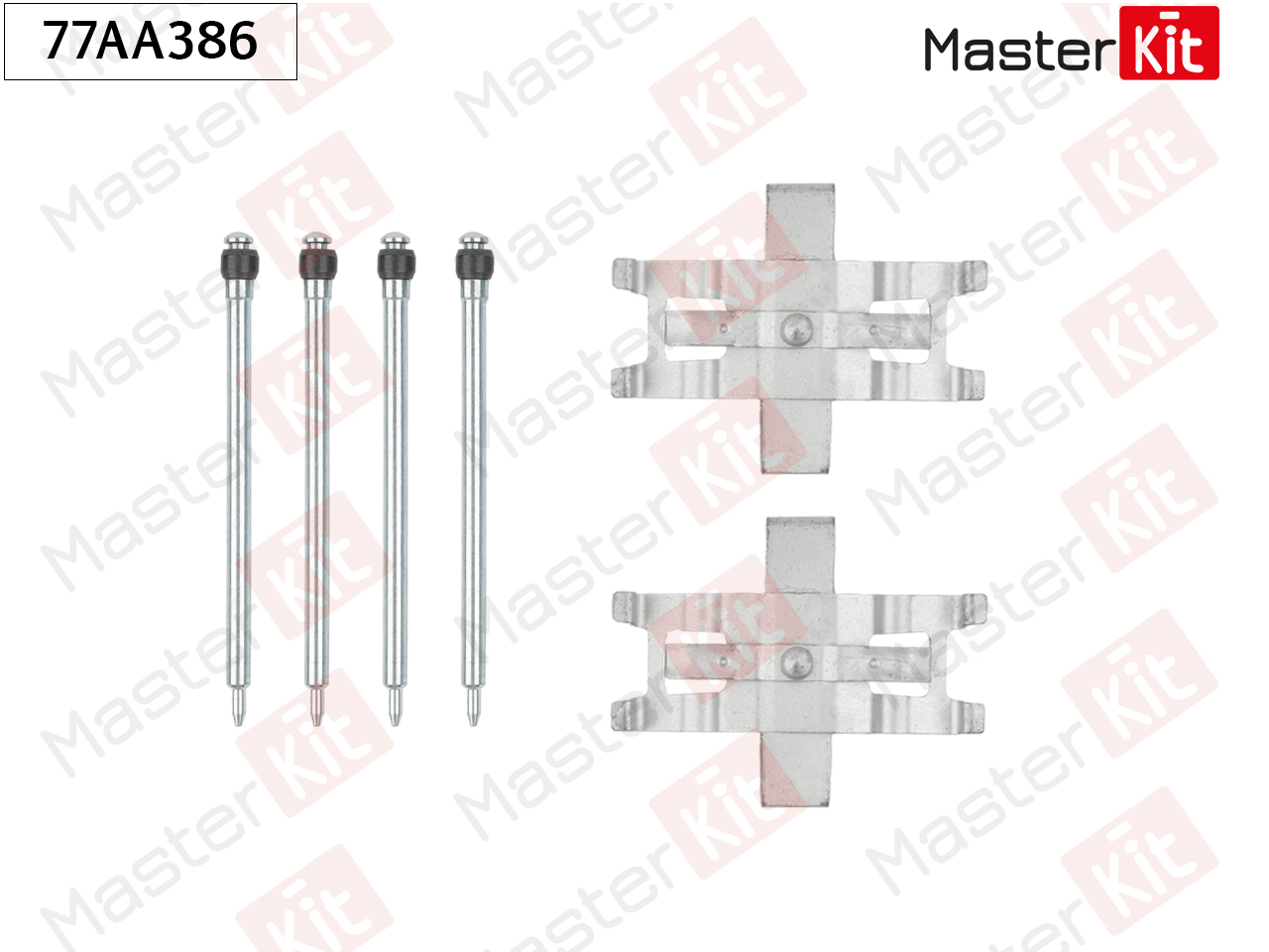 Ремкомплект крепления тормозных колодок - Master KiT 77AA386