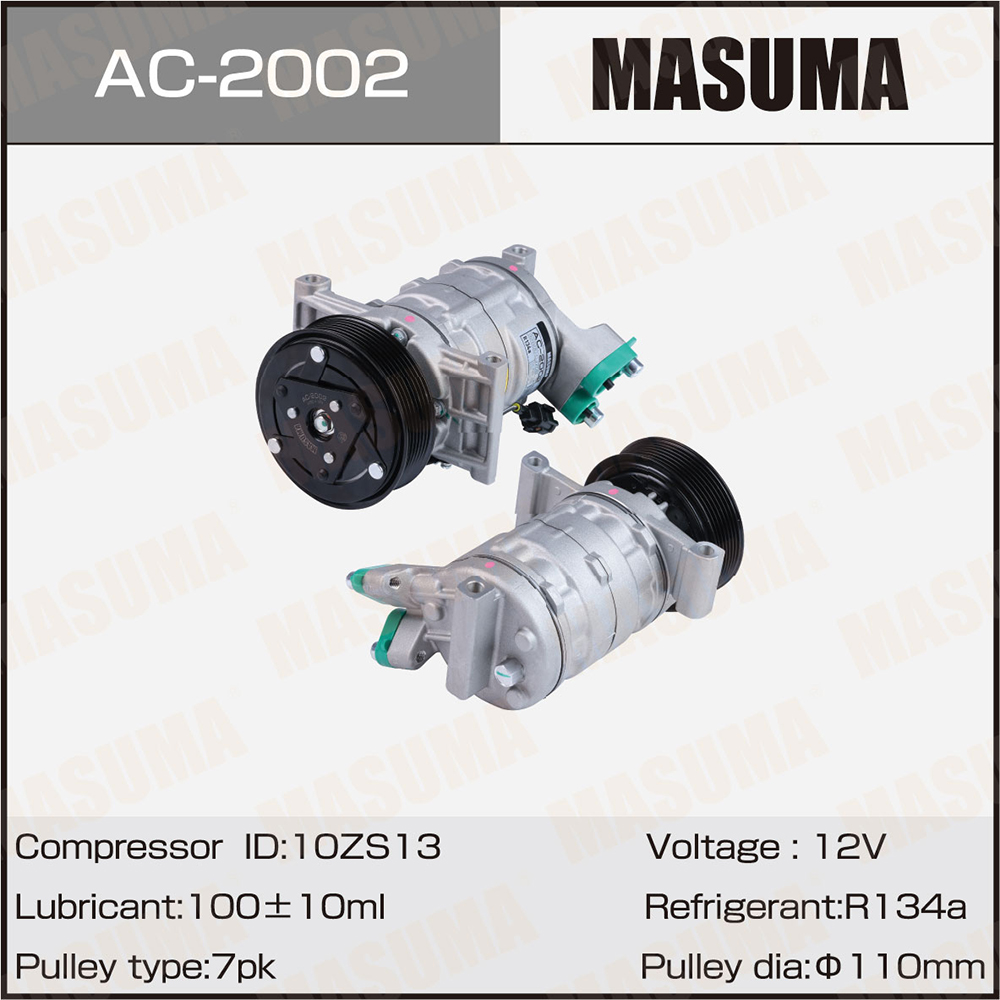 Компрессоры кондиционера , note, micra / e11e, k12e / hr15de, hr16de - Masuma AC2002