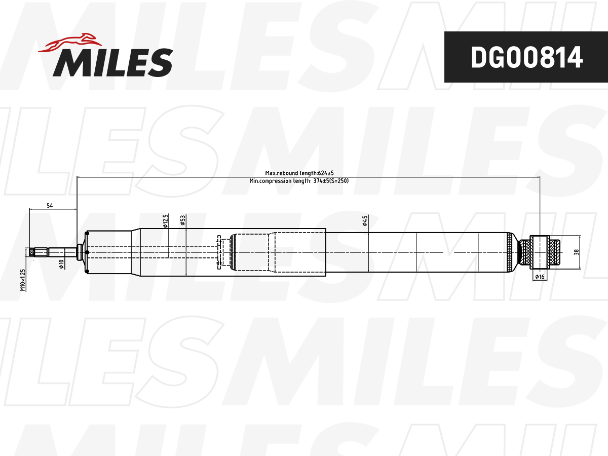 Амортизатор Chery Tiggo/Vortex Tingо(05-16) - Miles DG00814