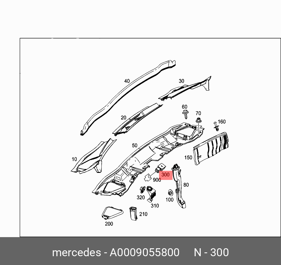 Датчик качества воздуха (оксидов азота) - Mercedes 0009055800