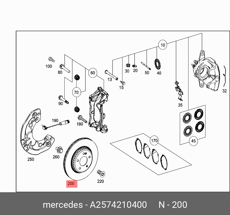 Диск тормозной - Mercedes 2574210400