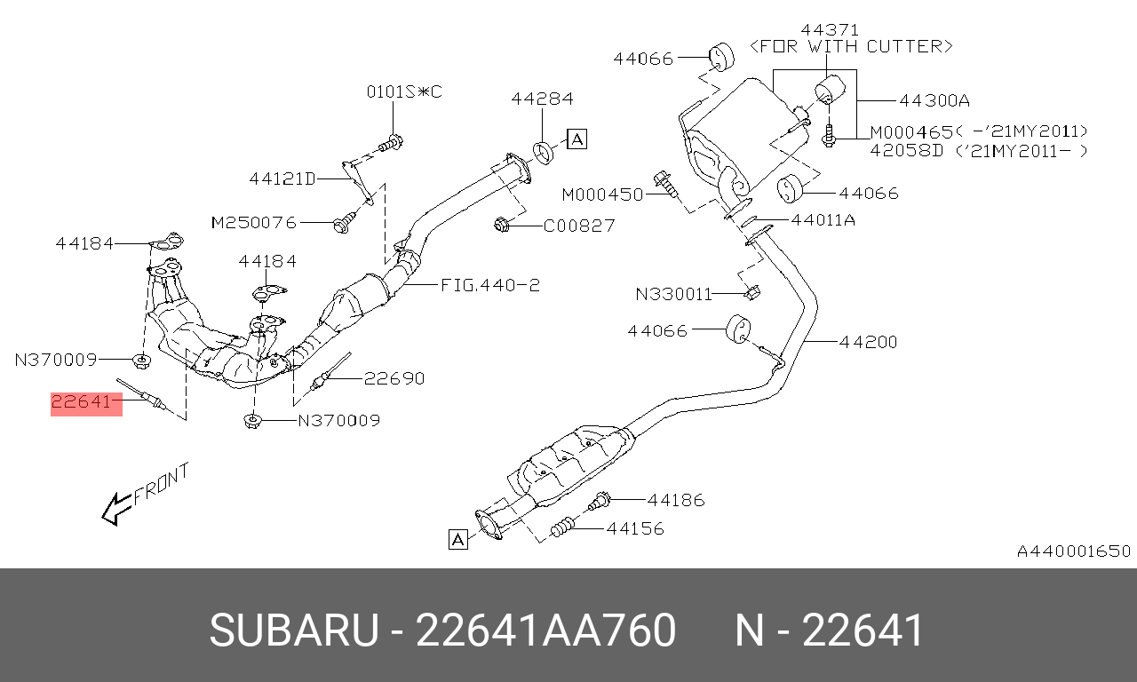 Лямбда-зонд - Subaru 22641AA760