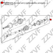 Шрус наружный opel antara (07-…), astra j (10-...) - ZZVF ZVRC416