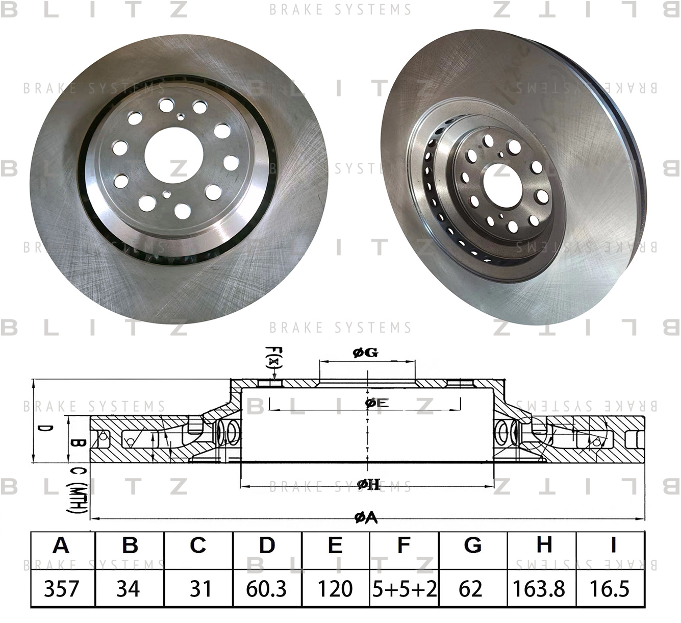 Диск тормозной передний l - Blitz BS0623