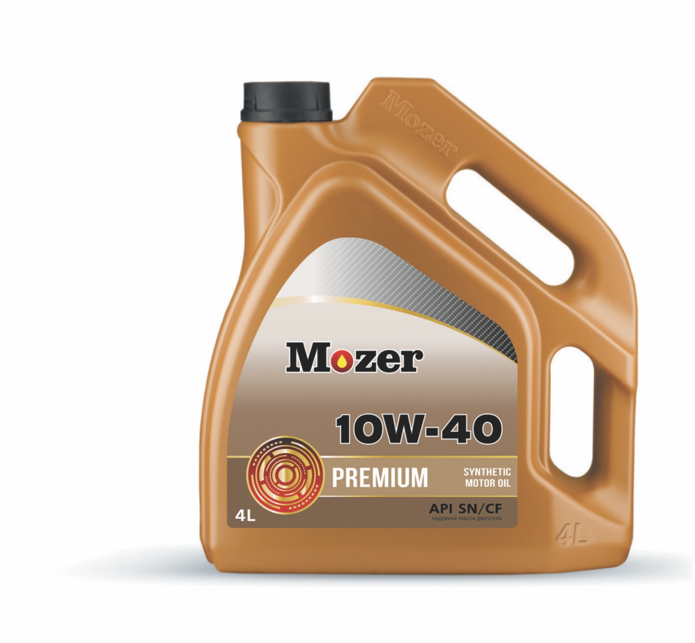 Синтетическое моторное масло Premium SAE 10w-40 API sn/cf 4л - MOZER 4635369