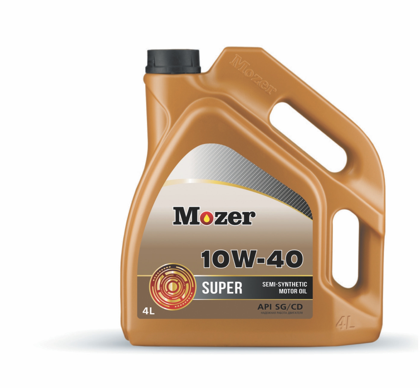 Полусинтетическое моторное масло Super SAE 10w-40 API sg/cd 4л - MOZER 4633754