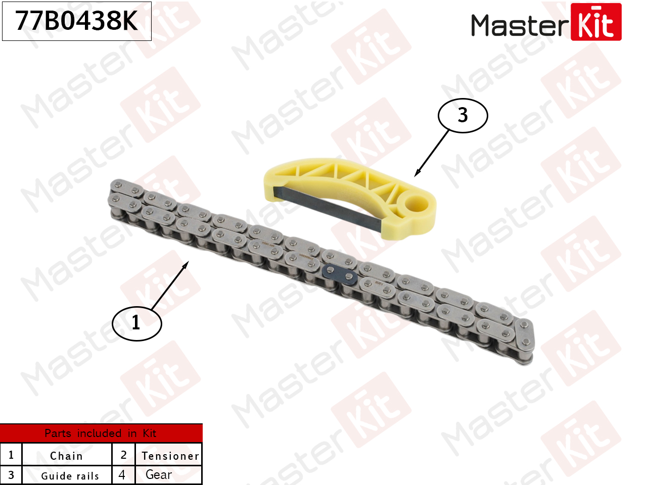 Комплект цепи масляного насоса - Master KiT 77B0438K