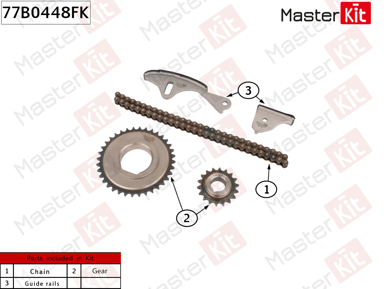 Комплект цепи балансировочных валов - Master KiT 77B0448FK