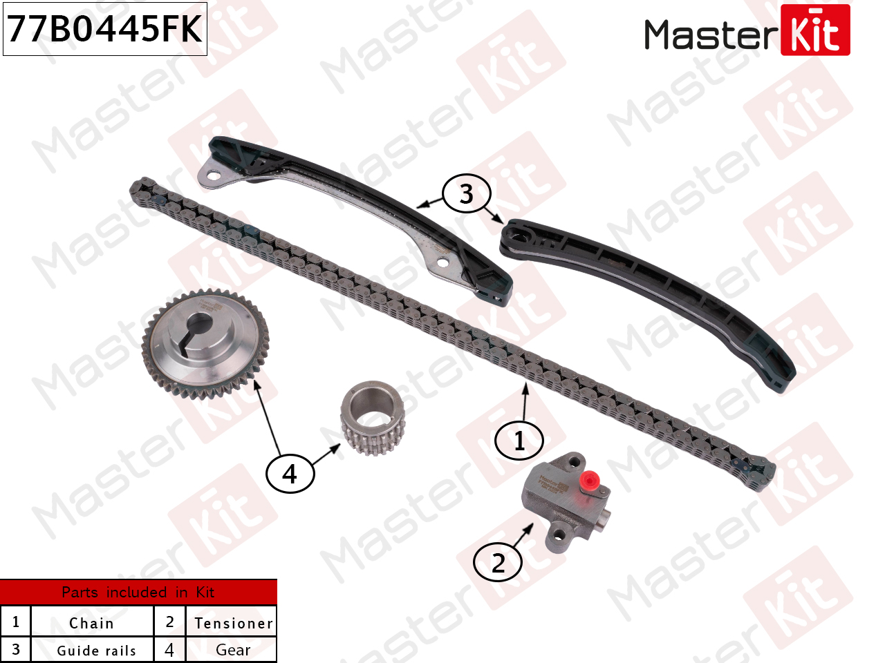 Комплект цепи ГРМ - Master KiT 77B0445FK