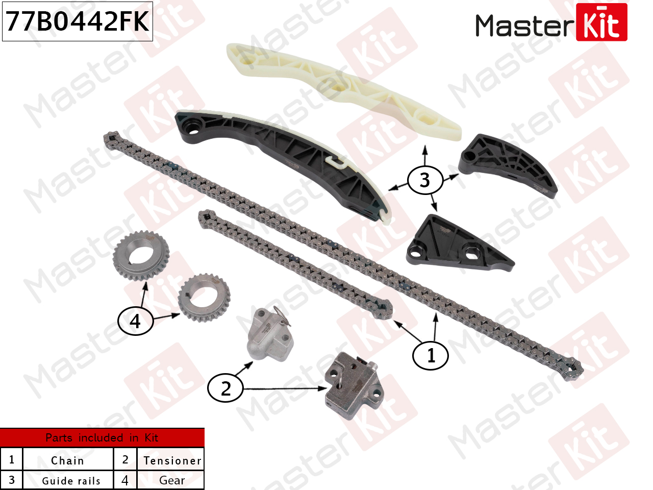 Комплект цепи ГРМ - Master KiT 77B0442FK