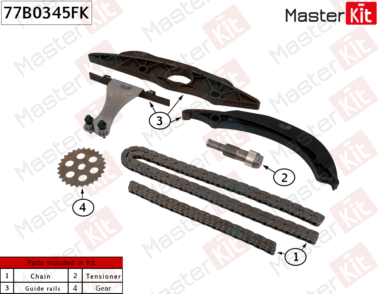 Комплект цепи ГРМ - Master KiT 77B0345FK