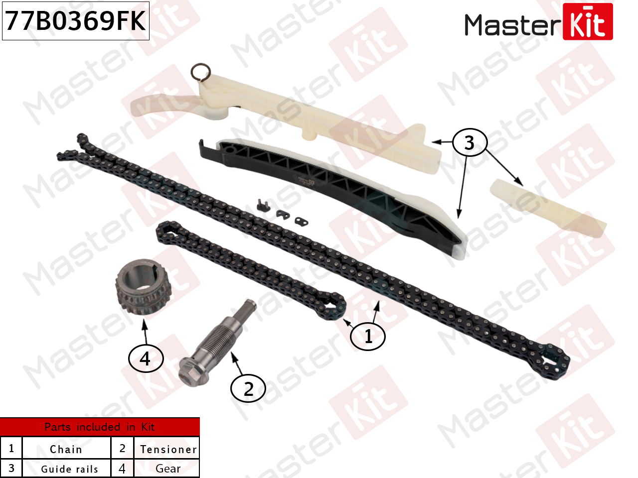 Комплект цепи ГРМ - Master KiT 77B0369FK