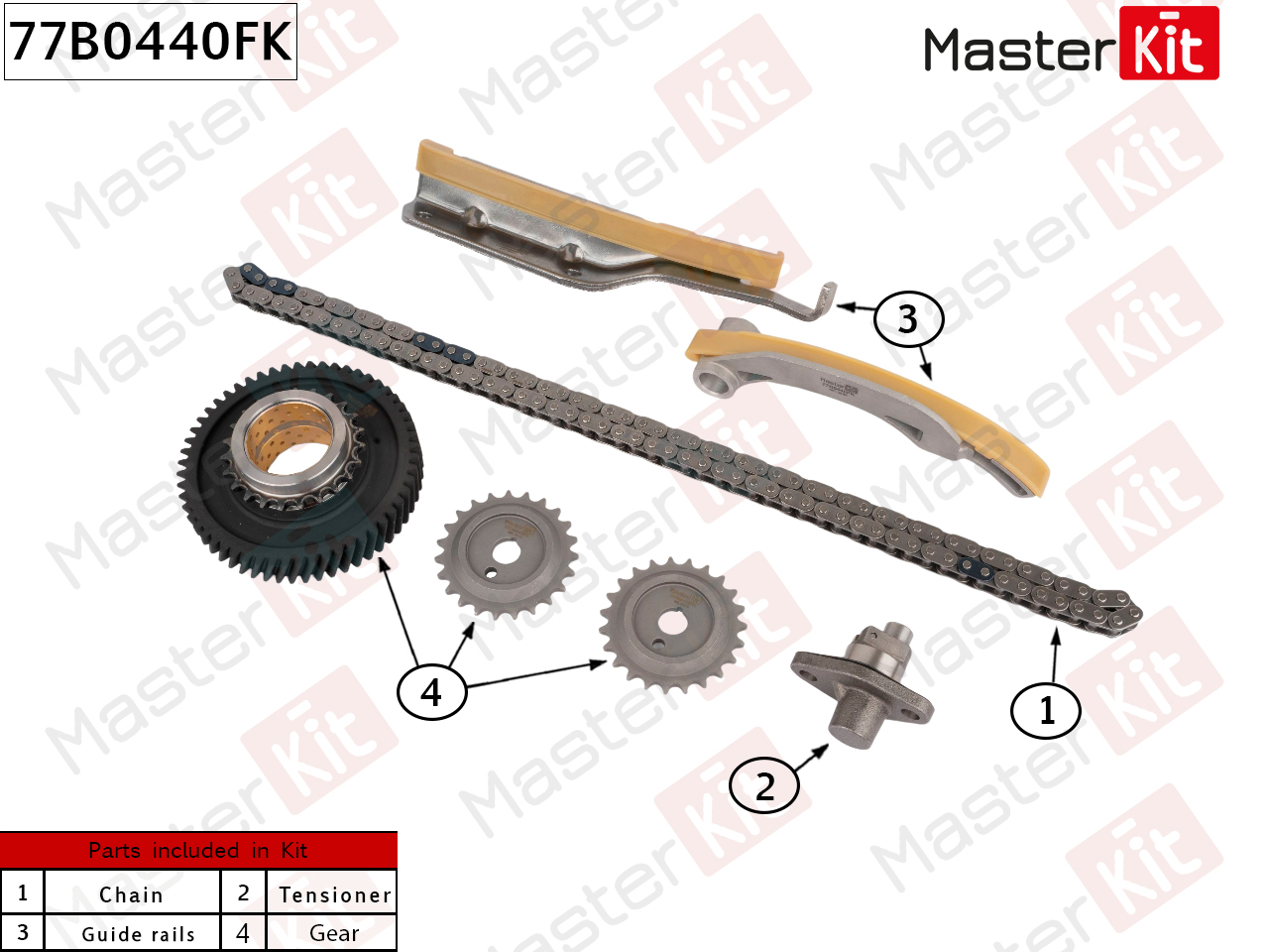 Комплект цепи ГРМ - Master KiT 77B0440FK