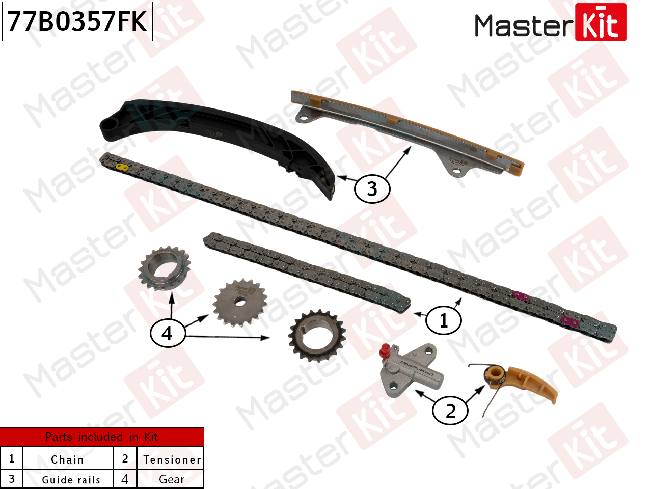 Комплект цепи ГРМ - Master KiT 77B0357FK