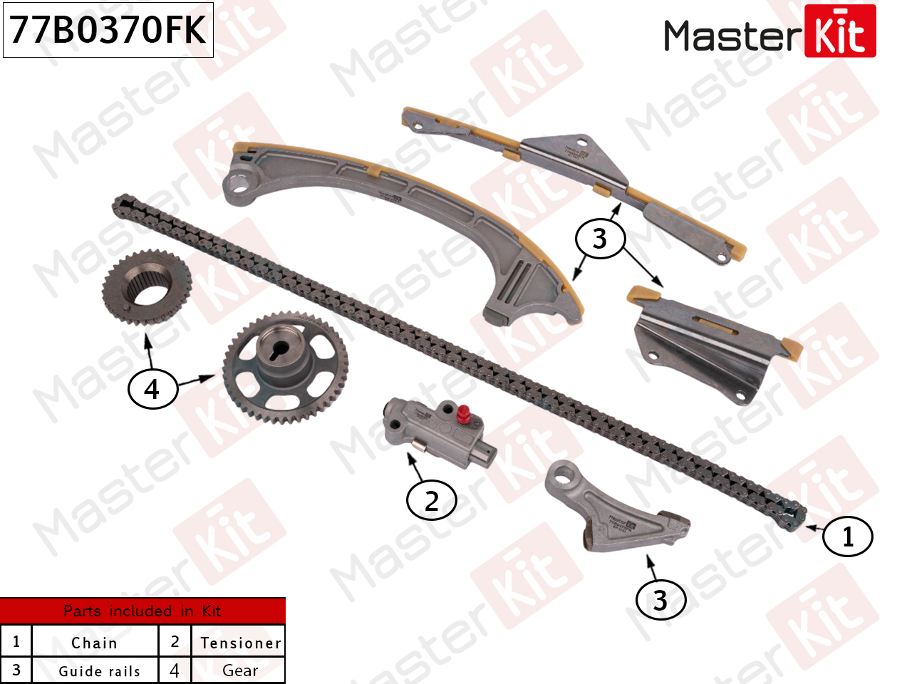 Комплект цепи ГРМ - Master KiT 77B0370FK