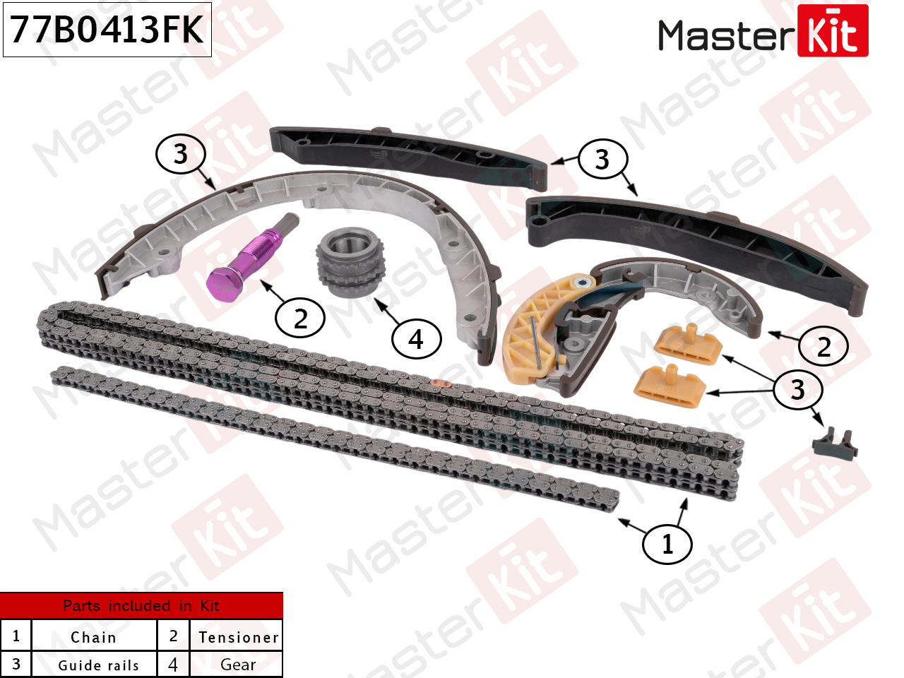 Комплект цепи ГРМ - Master KiT 77B0413FK
