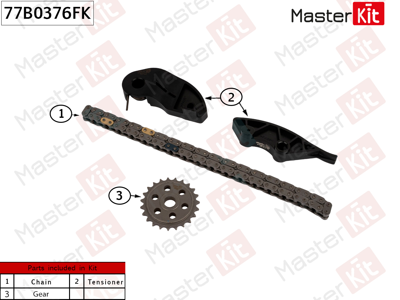 Комплект цепи масляного насоса - Master KiT 77B0376FK