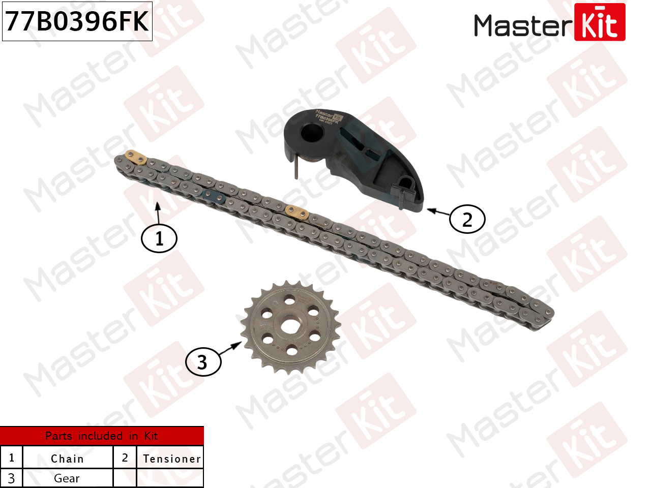 Комплект цепи масляного насоса - Master KiT 77B0396FK