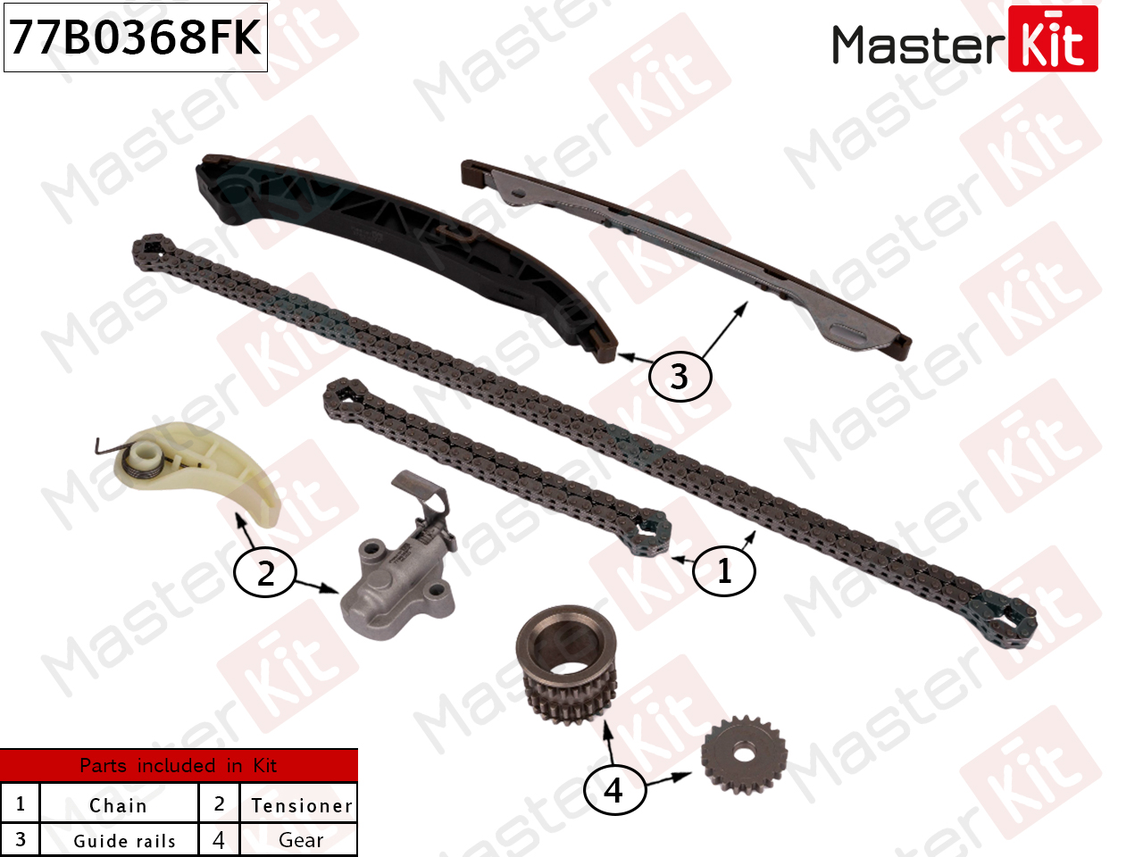 Комплект цепи ГРМ - Master KiT 77B0368FK