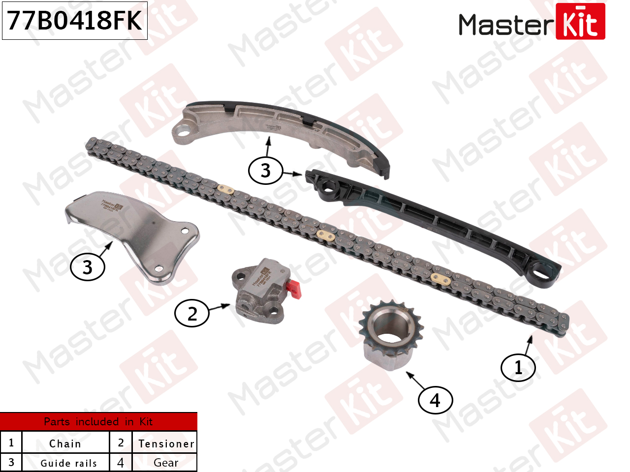 Комплект цепи ГРМ - Master KiT 77B0418FK