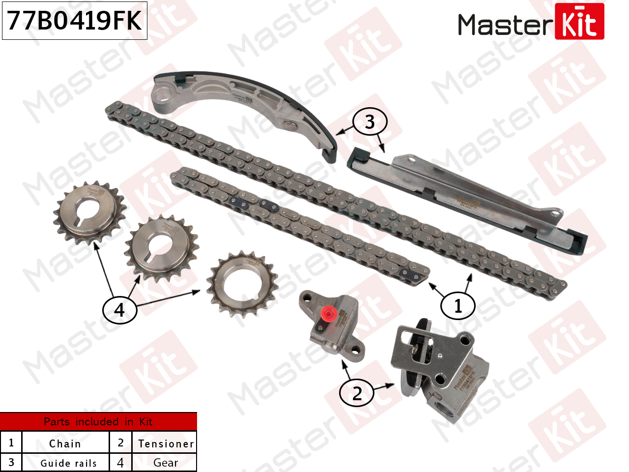 Комплект цепи ГРМ - Master KiT 77B0419FK