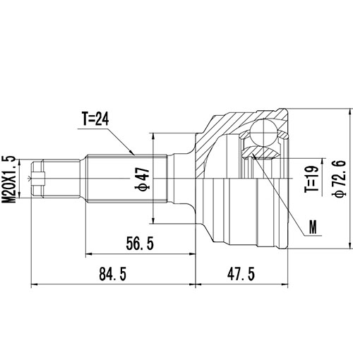 Шрус наружный daihatsu mira cuore sirion - ZIKMAR Z88567R