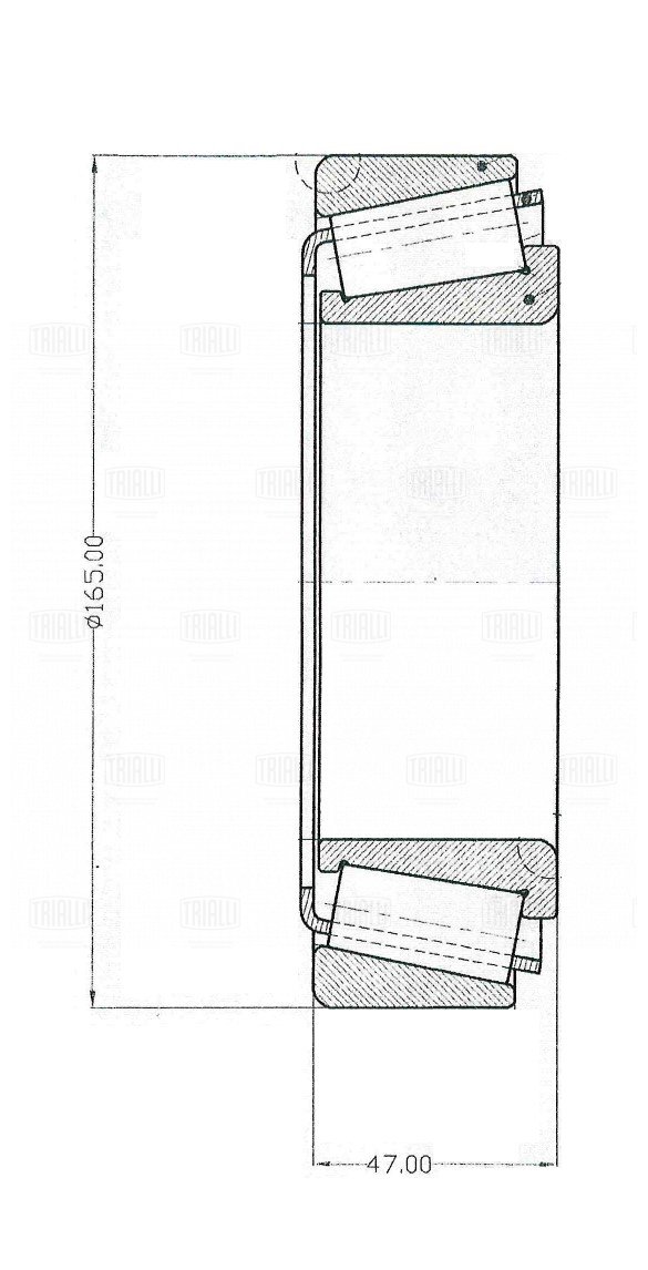 Подшипник ступицы для а/м MAN TGA/Scania p/g/r/t/daf cf/xf задн. (ролик.конич.) (t2ee100) | зад | HCV - Trialli CS 1709
