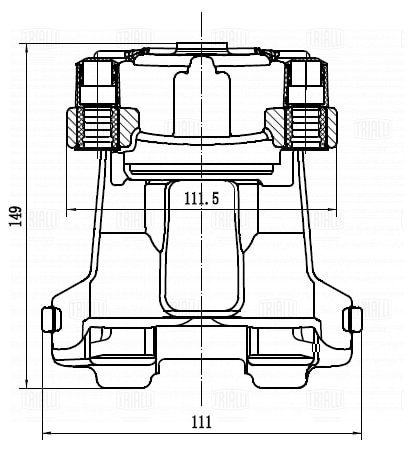 Суппорт торм. для а/м BMW 3 F30 (11-)/4 F30 (13-)/1 f20/f21 (11-) зад. лев. d=42мм | зад лев | - Trialli CF 084766