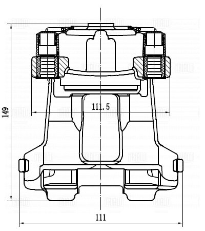 Суппорт торм. для а/м BMW 3 F30 (11-)/4 F30 (13-)/1 f20/f21 (11-) зад. прав. d=42мм | зад прав | - Trialli CF 084767