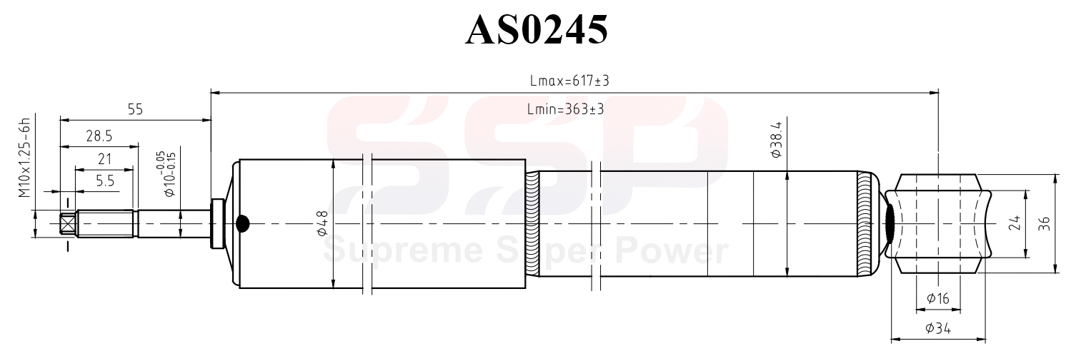 Амортизатор - SSP AS0245