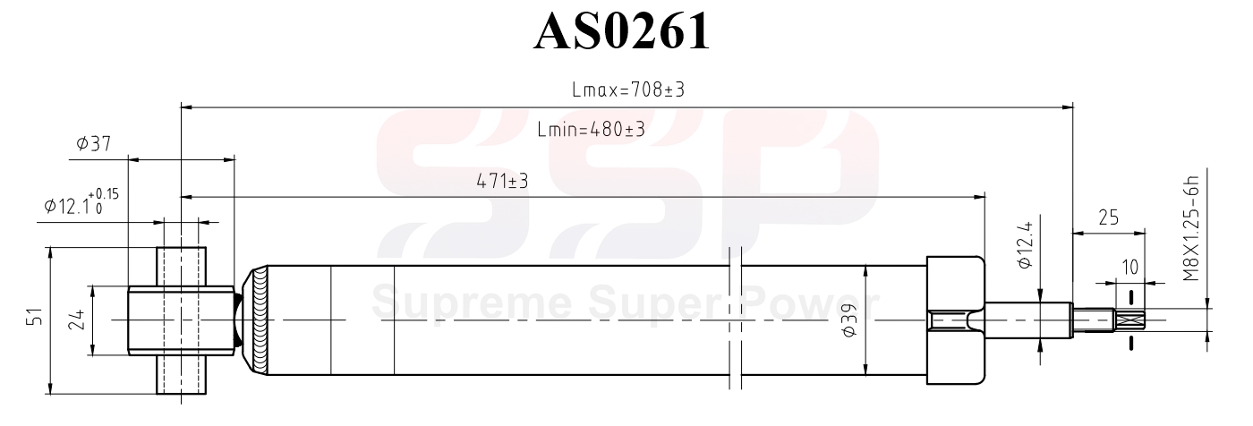 Амортизатор - SSP AS0261