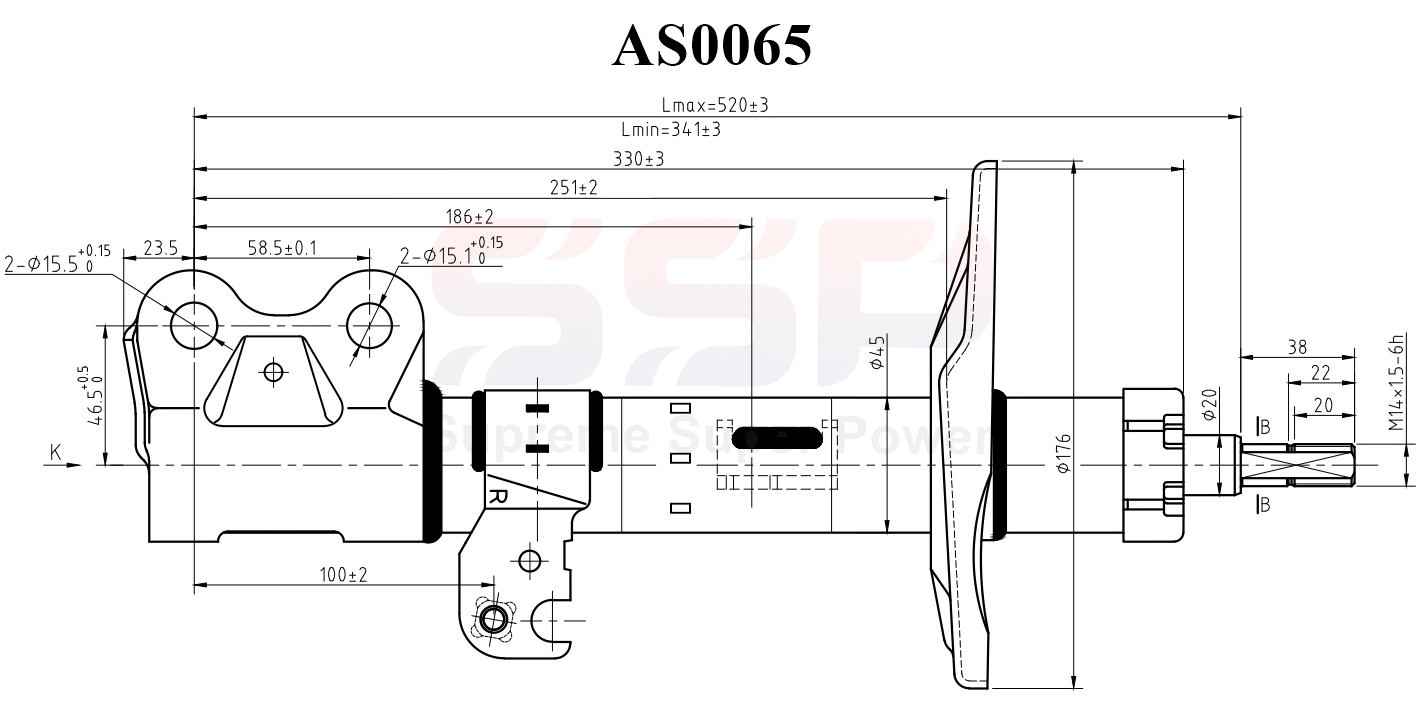 Стойка амортизационная - SSP AS0065