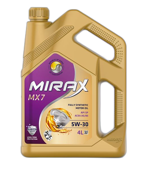 MX7 5w30 синт API SP 4л (4шт/уп) - MIRAX 607035