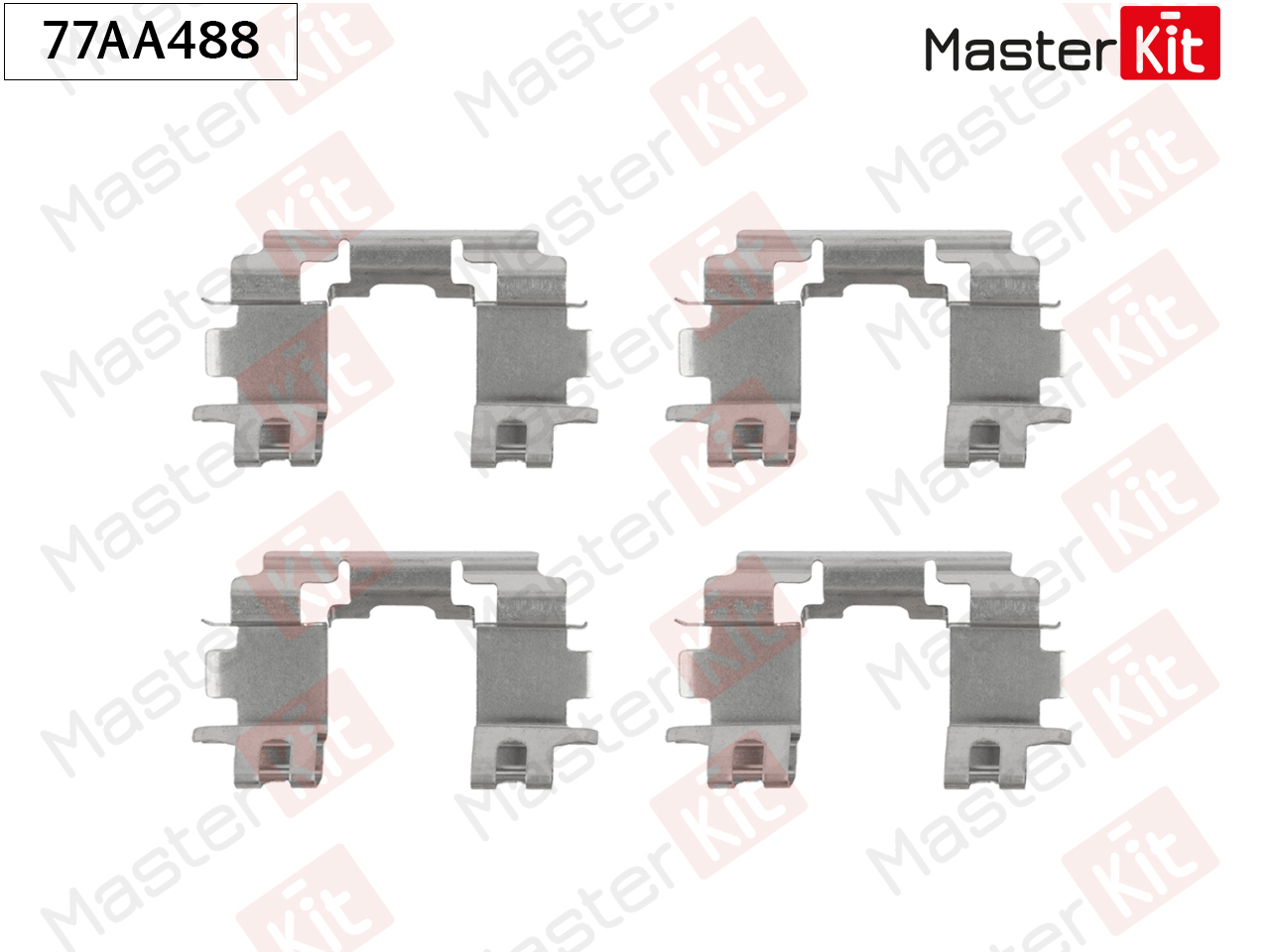 Ремкомплект крепления тормозных колодок - Master KiT 77AA488
