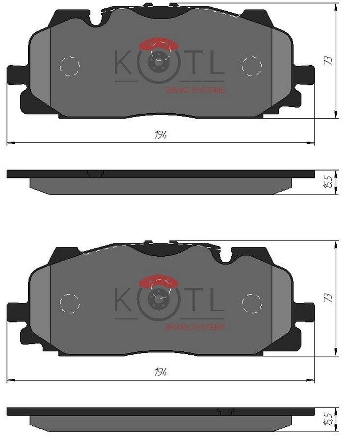 Колодки тормозные дисковые передние - KoTL 2158KT